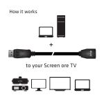 CLUB3D DisplayPort 1.4 Extension Cable 8K60Hz DSC 1.2 HBR3 HDR Bidirectional M/F 3m/9.84ft
