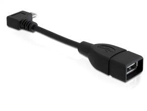 DeLOCK 83104 USB Kabel USB 2.0 0,11 m Micro-USB B USB A 0,48 Gbit/s Schwarz