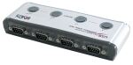 Lindy 42858 Serieller Konverter/Repeater/Isolator USB 1.1 RS-232 Schwarz, Silber
