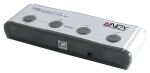 Lindy 42858 Serieller Konverter/Repeater/Isolator USB 1.1 RS-232 Schwarz, Silber