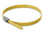 DELOCK Edelstahlkabelbinder L 300 x B 4,6 mm gelb 10...