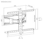 Equip 43"-90" Ultraflache Full-Motion TV-Wandhalterung
