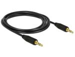 DELOCK Klinkekabel 3,5mm -> 3,5mm St/St 2.00m schwarz