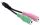 DeLOCK 3.5mm/2 x 3.5mm Audio-Kabel 0,12 m Mehrfarbig