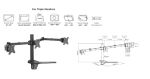 Equip 650125 17"-27" Dreifach-Gelenk-Monitor/LCD-Tischfußhalterung