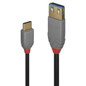 Lindy 36895 USB Kabel USB 3.2 Gen 2 (3.1 Gen 2) 0,15 m USB C USB A 10 Gbit/s Schwarz