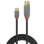 Lindy 36895 USB Kabel USB 3.2 Gen 2 (3.1 Gen 2) 0,15 m USB C USB A 10 Gbit/s Schwarz