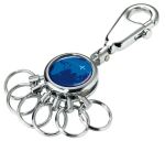 TROIKA AROUND THE WORLD Schlüsselring Blau, Silber
