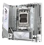 GIGABYTE X870I AORUS PRO ICE Mainboard - Unterstützt AMD Ryzen 9000er-Serie CPUs, 8+2+1 Phasen VRM, bis zu 8400 MHz DDR5 (OC), 1xPCIe 5.0 M.2 + 1xPCIe 4.0 M.2, WI-FI 7, 2,5 GbE LAN, USB 4