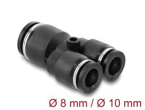 DELOCK Pneumatik Steckverbinder 2x8mm > 1x10mm Y-Form