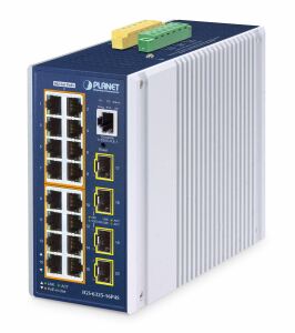 PLANET IGS-6325-16P4S Netzwerk-Switch Managed L3 Gigabit Ethernet (10/100/1000) Power over Ethernet (PoE) Aluminium, Blau