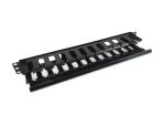 Equip 19" Rack Mount Kabelmanagement-Panel, Schwarz