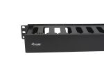 Equip 19" Rack Mount Kabelmanagement-Panel, Schwarz