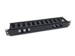 Equip 19" Rack Mount Kabelmanagement-Panel, Schwarz