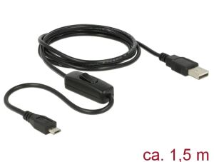 DeLOCK 84803 USB Kabel USB 2.0 1,5 m USB A Micro-USB B Schwarz
