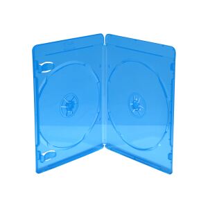 MediaRange BOX39-2-50 CD-Hülle Blu-ray-Gehäuse 2 Disks Blau, Transparent