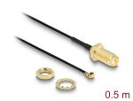 DELOCK HF Kabel SMA -> I-Pex Bu/St 0.50m zum Einbau