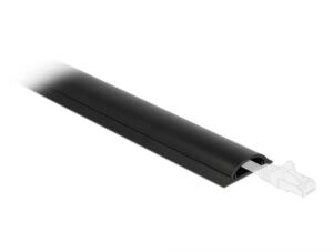 DeLOCK Kabelkanal selbstklebend 70 x 20 mm - Länge 1 m schwarz