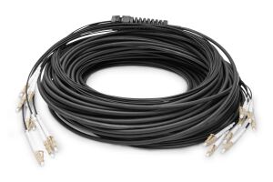 Digitus Vorkonfektionierte Glasfaser Universal Breakout Kabel, Multimode OM4, 8 Fasern, LC/UPC - LC/UPC