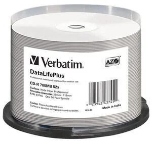 Verbatim CD-R 52x DataLifePlus 700 MB 50 Stück(e)