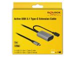 DeLOCK 85392 USB Kabel USB 3.2 Gen 1 (3.1 Gen 1) 5 m USB C Schwarz, Grau