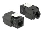 DELOCK Keystone RJ45 Cat6a Buchse 8P/8C schwarz ungeschirmt