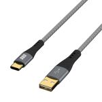 EFB Elektronik USB-AC-00002 USB Kabel USB 2.0 1 m USB A USB C 0,48 Gbit/s 60 W Schwarz, Grau