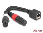 DELOCK Adapterkabel RJ45 Bu > 2x XLR 3 Pin Bu schwarz...