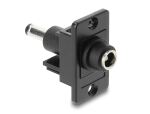 DELOCK Panel Mount DC 5,5x2,5mm Bu. zu DC 5,5x2,5mm stecker