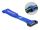 DeLOCK Klett-Kabelbinder mit Schlaufe und Befestigungsöse L 150 x B 20 mm blau 5 Stück