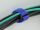 DeLOCK Klett-Kabelbinder mit Schlaufe und Befestigungsöse L 150 x B 20 mm blau 5 Stück