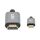 Manhattan 153607 Videokabel-Adapter 2 m HDMI Typ A (Standard) USB Typ-C Schwarz, Silber