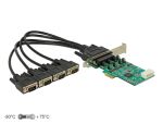 DELOCK PCI Expr Card 4x D-Sub9 ext +LowProfile
