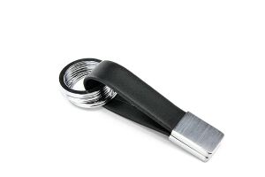 TROIKA TWISTER Schlüsselanhänger Schwarz, Silber