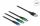 DeLOCK USB Ladekabel 3 in 1 Typ-A zu Micro USB / 2 x USB Type-C 1 m