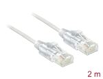 DELOCK Patchkabel RJ45 Cat6 U/UTP 2.00m weiß slim