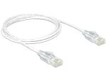 DELOCK Patchkabel RJ45 Cat6 U/UTP 2.00m weiß slim