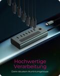 ICY BOX IB-HUB1457-C31, 7 Port Type-C USB 3.2 Gen 2 Hub, Aluminiumgehäuse
