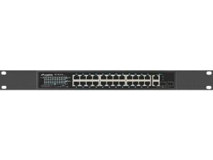 Lanberg RSFE-24P-2C-360 Netzwerk-Switch Unmanaged Gigabit Ethernet (10/100/1000) Power over Ethernet (PoE) 1U Schwarz