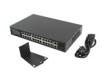 Lanberg RSFE-24P-2C-360 Netzwerk-Switch Unmanaged Gigabit Ethernet (10/100/1000) Power over Ethernet (PoE) 1U Schwarz