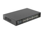 Lanberg RSFE-24P-2C-360 Netzwerk-Switch Unmanaged Gigabit Ethernet (10/100/1000) Power over Ethernet (PoE) 1U Schwarz