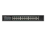 Lanberg RSFE-24P-2C-360 Netzwerk-Switch Unmanaged Gigabit Ethernet (10/100/1000) Power over Ethernet (PoE) 1U Schwarz