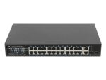 Lanberg RSFE-24P-2C-360 Netzwerk-Switch Unmanaged Gigabit Ethernet (10/100/1000) Power over Ethernet (PoE) 1U Schwarz