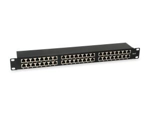 Equip 48-Port Cat.6 Geschirmtes Patch Panel, Schwarz