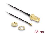 DELOCK HF Kabel I-PEX -> SMA St/Bu 0.35m