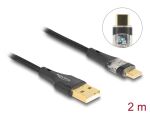 DELOCK USB 2.0 Kabel Typ-A St. zu USB Type-C St. 60 W 2 m