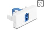 DELOCK Easy 45 Modul LC Duplex Bu > LC Duplex Bu weiß/blau
