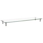 LogiLink BP0060 Flachbildschirm-Tischhalterung Tisch/Bank Edelstahl, Transparent