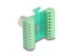 DeLOCK M12 Übergabemodul Adapter 17 Pin A-kodiert Buchse zu 18 Pin Terminalblock zum Einbau