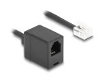 DeLOCK 90230 Telefonkabel 1 m Schwarz
